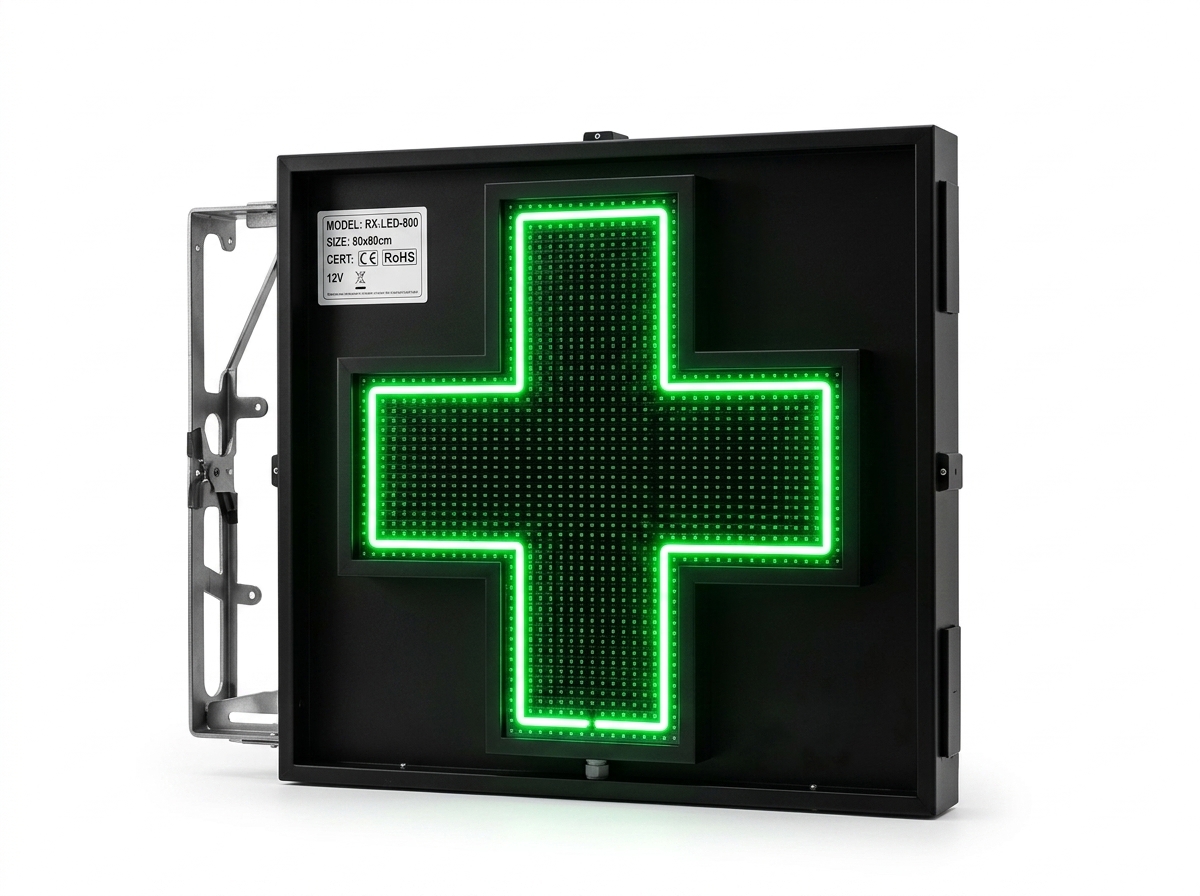 Enseigne LED Croix de Pharmacie